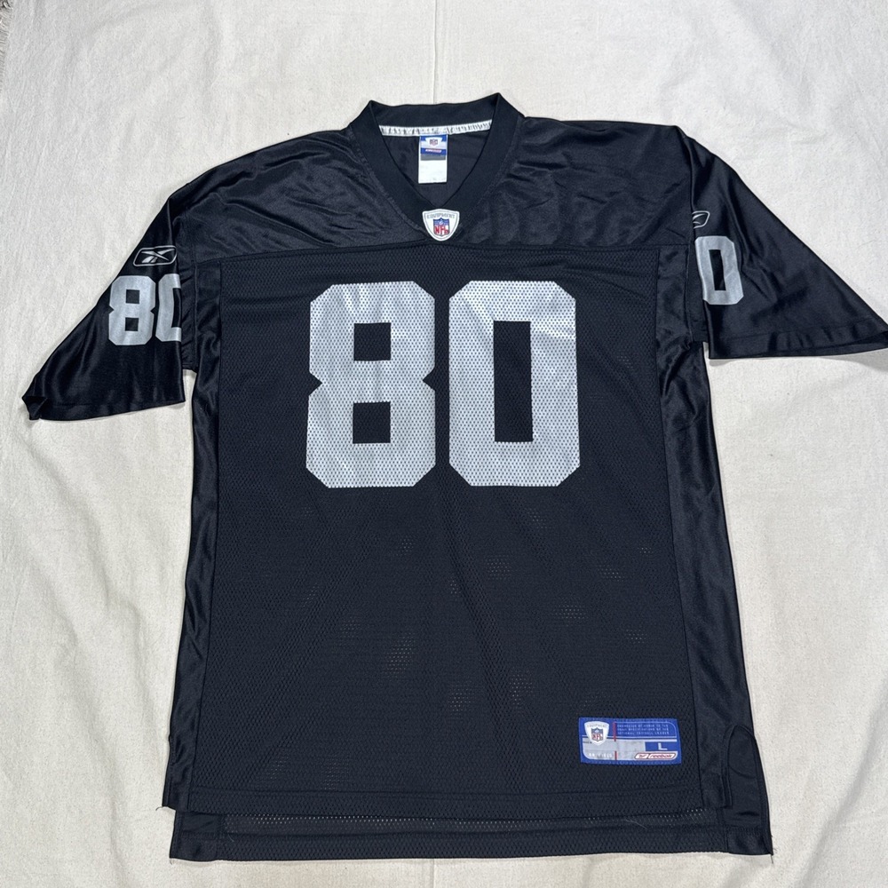 Vintage Reebok Oakland Raiders Jerry Rice Jersey Mens Sz L Black NFL NWA